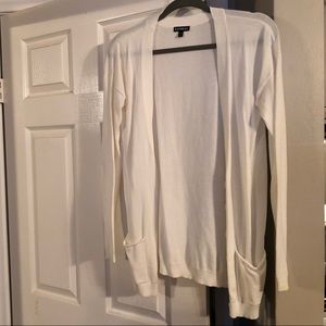 Express Brand White Cardigan Sweater, Sz S